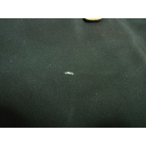 Michael Kors Black Nylon Tote Shoulder Bag Brown Trim Faux Leather Edging Purse - Picture 10 of 12